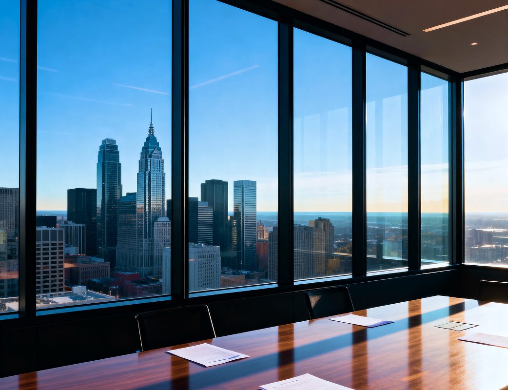 Philadelphia skyline conference room
